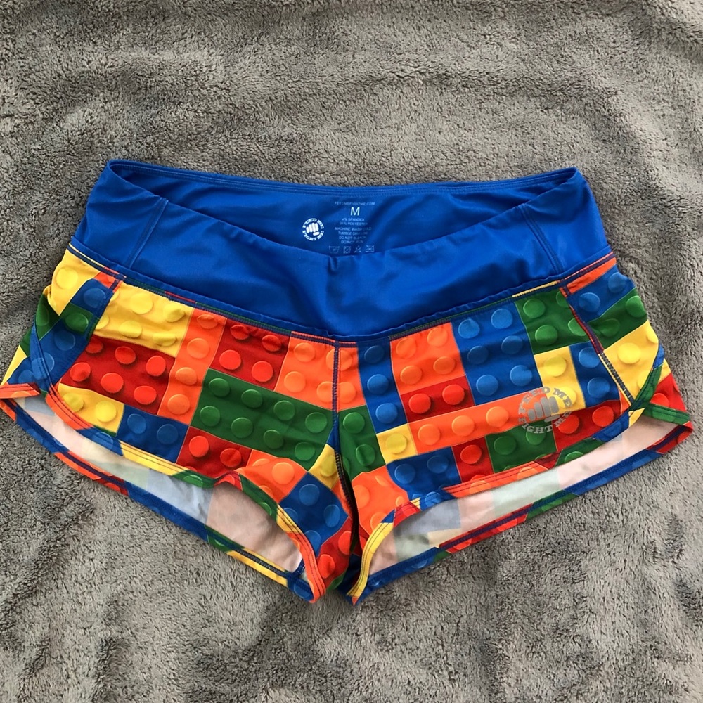 Feed Me Fight Me Lego Running Shorts fmfm